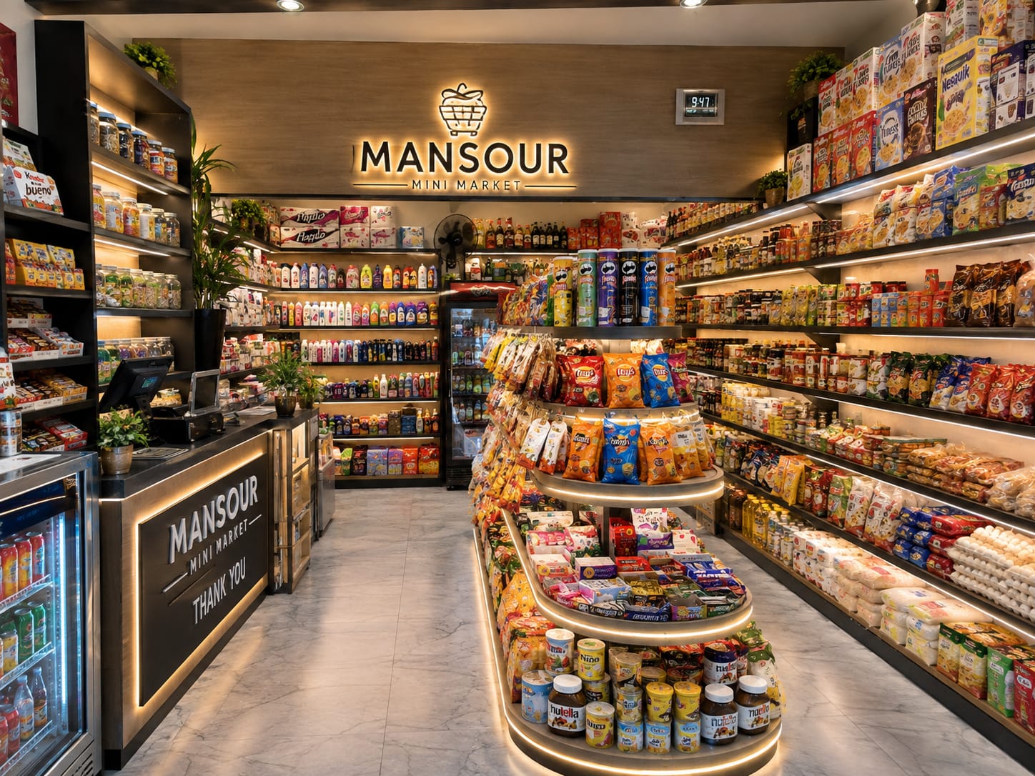 Inside MANSOUR MARKET grocery store